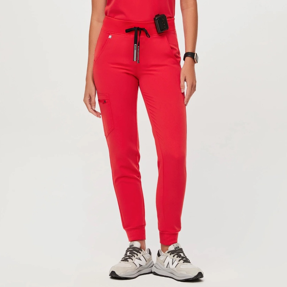 NIW Figs Neon Red Zamora Joggers - Limited Edition